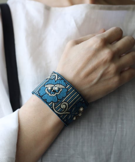 cavane キャヴァネ / Vintage Fabric Braceletブレスレット / ca-26154