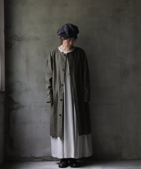 cavane キャヴァネ / Round-Coat硫化染めコート / ca-26018A