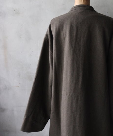 klauseクロイゼ / Shetland Wool Herringbone Gown Middle Length / kla-26066