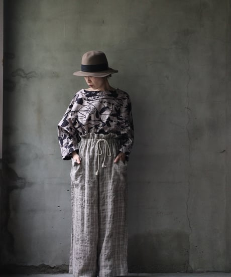 cavane キャヴァネ / Side-Pocket wide pants cotton/wool100パンツ / ca-26143