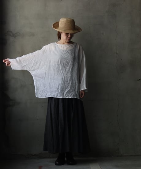 cavane キャヴァネ / Tunic long-sleeve Linen100シャツ / ca-26102
