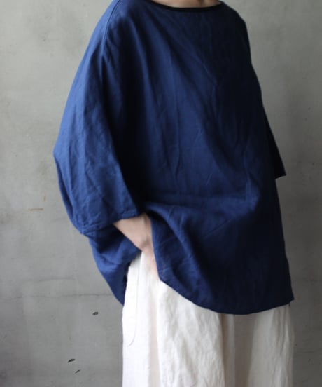 cavane キャヴァネ / Tunic half-sleeve Linen100シャツ / ca-26084