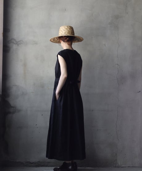 cavane キャヴァネ / Sleeveless Dress linen100ワンピース / ca-26089