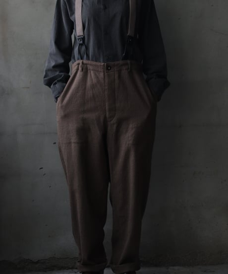 cavane キャヴァネ / Over pants with suspendersパンツ / ca-24213A