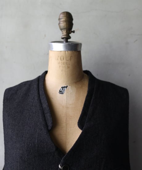 KLASICA クラシカ / Square shaped loose Vest "JEUNET " ベスト / kl-26026