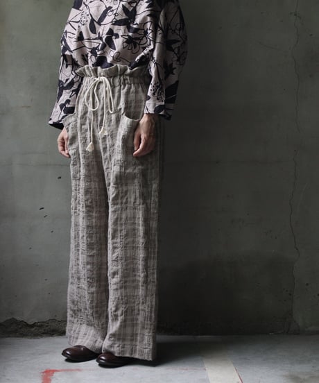 cavane キャヴァネ / Side-Pocket wide pants cotton/wool100パンツ / ca-26143