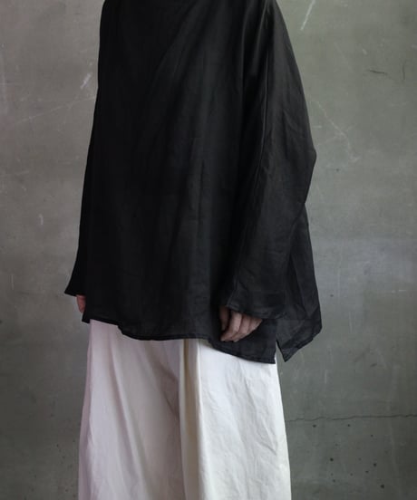 cavane キャヴァネ / Tunic long-sleeve Linen100シャツ / ca-26131