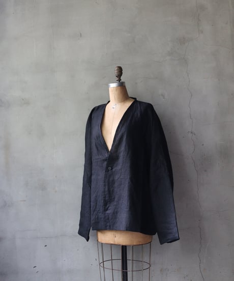 klauseクロイゼ / French Linen 40T Wide Gown Short / kla-26058