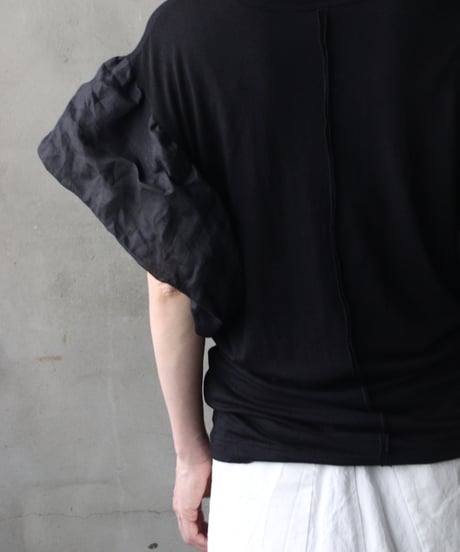 cavane キャヴァネ / Ruffled sleevesTシャツ / ca-26125