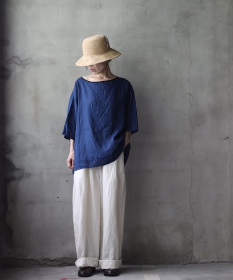 cavane キャヴァネ / Tunic half-sleeve Linen100シャツ / ca-26084
