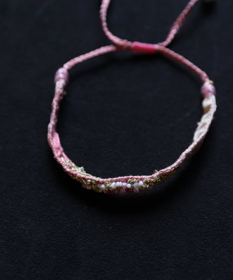 Antonia Rossi (Antomoon)/ Artisan Embroidered bracelets in vintage silkブレスレット / An-26034