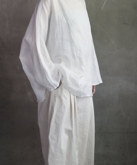 cavane キャヴァネ / Tunic long-sleeve Linen100シャツ / ca-26130