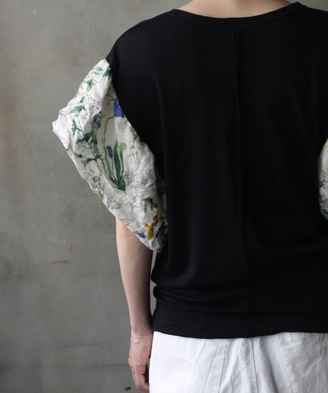 cavane キャヴァネ / Ruffled sleevesTシャツ / ca-26124