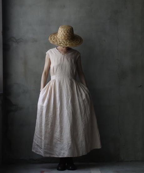 cavane キャヴァネ / Sleeveless Dress linen100ワンピース / ca-26090