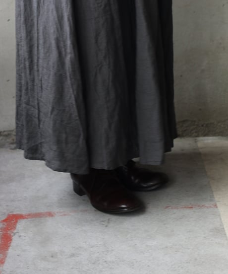 cavane キャヴァネ / Gathered skirt with side button linen100 スカート / ca-26099