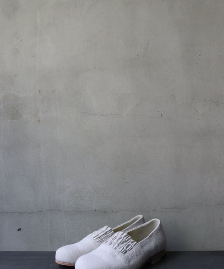 TATAROU with cavane limited shoes / Shirred slip-on Vintage fabric靴 / Tat-26003