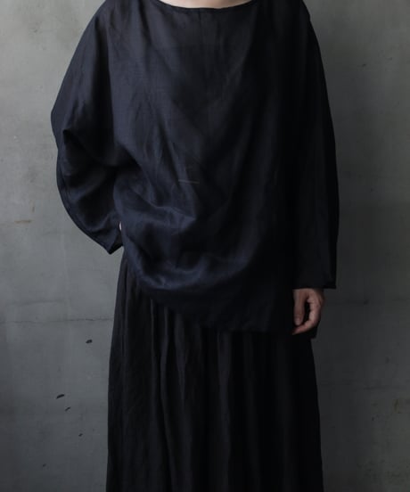 cavane キャヴァネ / Tunic long-sleeve Linen100シャツ / ca-26103