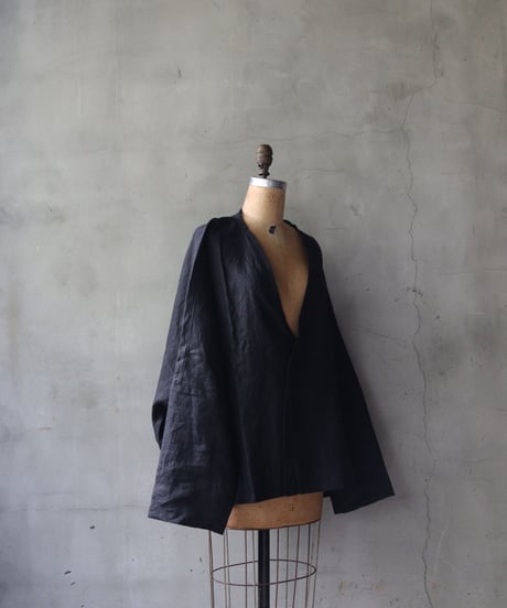 klauseクロイゼ / French Linen 40T Wide Gown Short / kla-26058
