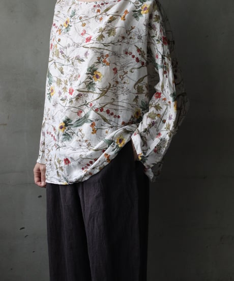 cavane キャヴァネ / Tunic long-sleeve linen100シャツ / ca-26139
