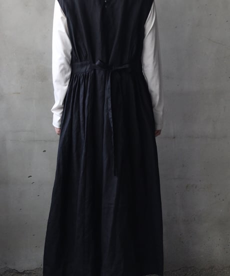 cavane キャヴァネ / Gathered dressⅡ Linen100ワンピース / ca-26166