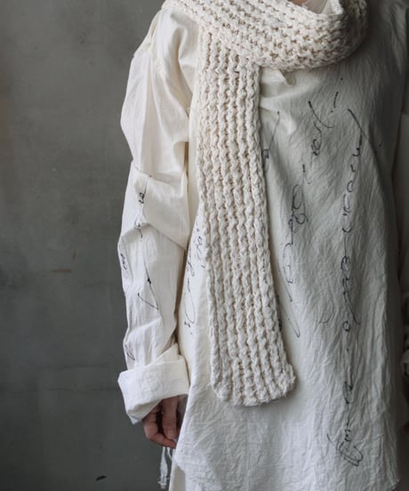 Cavalier Meiko Takahashi / Natural fabric scarf / Thick / Me-26005