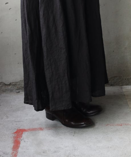cavane キャヴァネ / Gathered skirt with side button linen100 スカート / ca-26100