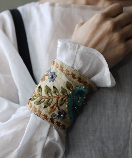 cavane キャヴァネ / Vintage Fabric Braceletブレスレット / ca-26153