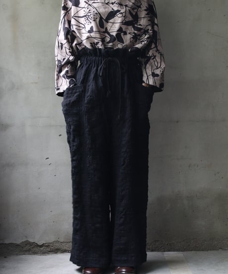 cavane キャヴァネ / Side-Pocket wide pants cotton/wool100パンツ / ca-26142