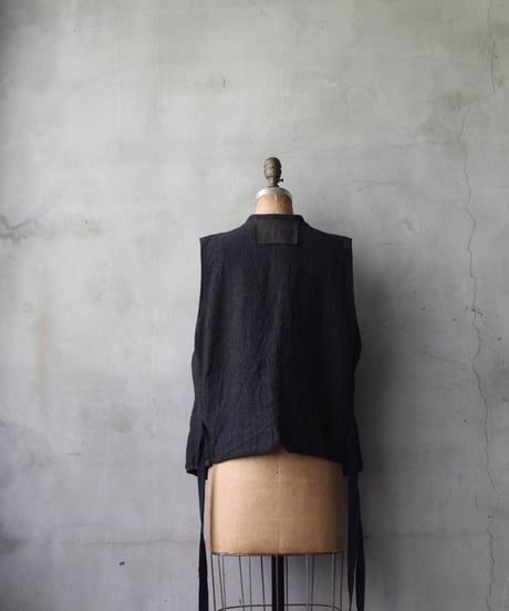 KLASICA クラシカ / Square shaped loose Vest "JEUNET " ベスト / kl-26026
