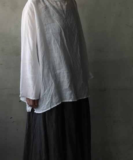 cavane キャヴァネ / Tunic long-sleeve Linen100シャツ / ca-26102