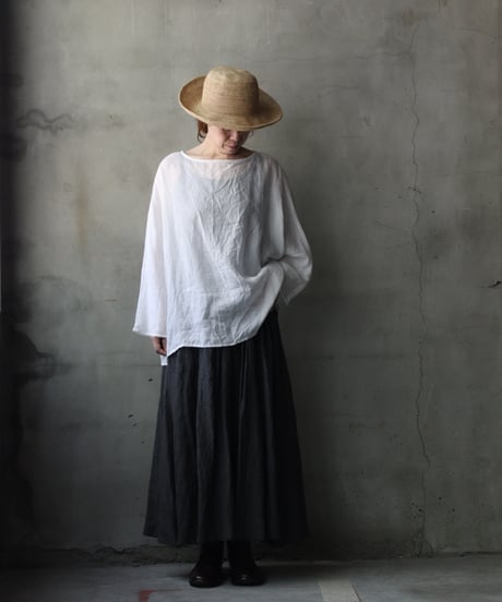 cavane キャヴァネ / Tunic long-sleeve Linen100シャツ / ca-26102