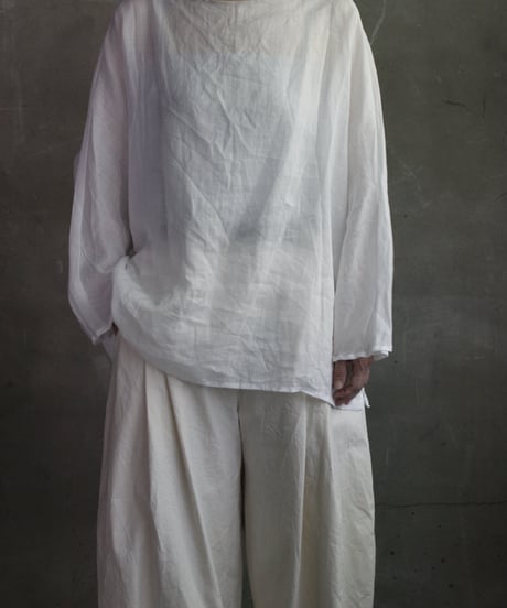 cavane キャヴァネ / Tunic long-sleeve Linen100シャツ / ca-26130