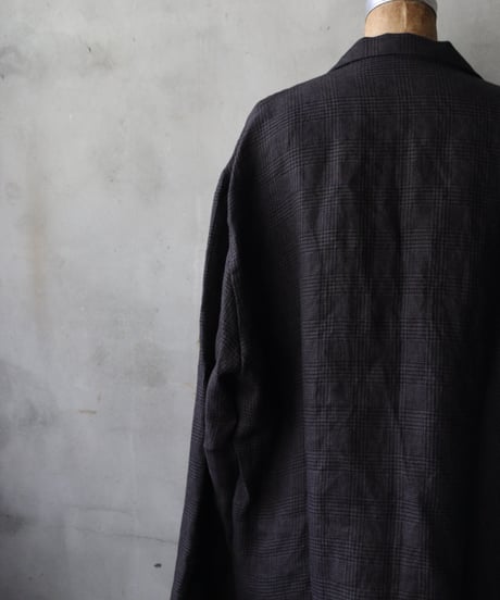 klauseクロイゼ / French Linen Glen Check Tailored Jacketジャケット/ kla-26045