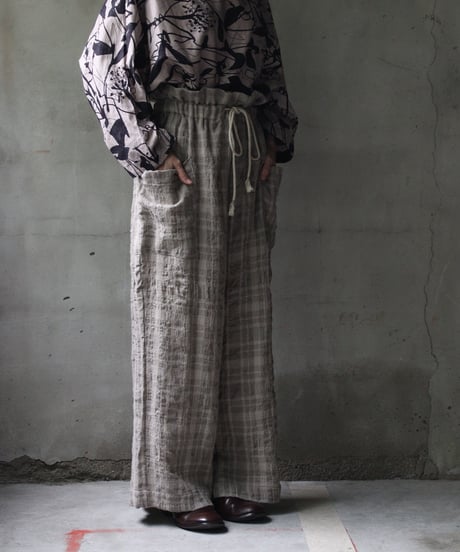 cavane キャヴァネ / Side-Pocket wide pants cotton/wool100パンツ / ca-26143