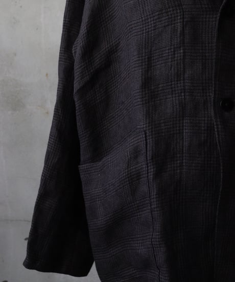 klauseクロイゼ / French Linen Glen Check Tailored Jacketジャケット/ kla-26045
