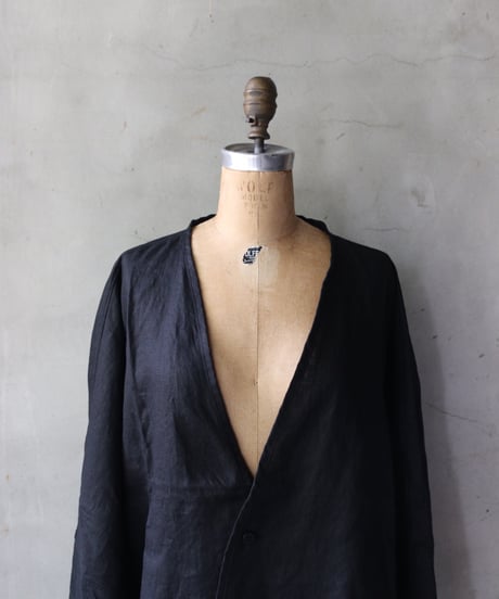 klauseクロイゼ / French Linen 40T Wide Gown Short / kla-26058