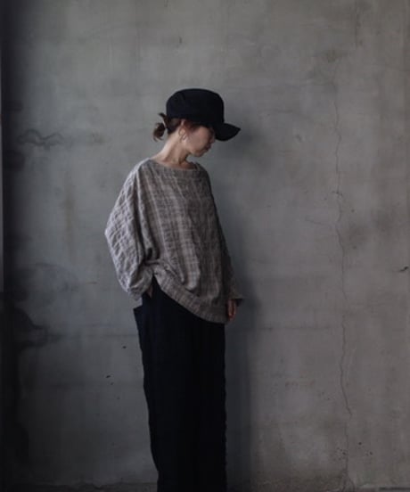 cavane キャヴァネ / Tunic long-sleeve wool&cotton100シャツ / ca-26146