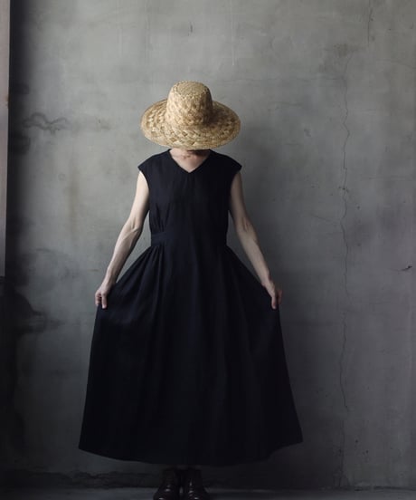 cavane キャヴァネ / Sleeveless Dress linen100ワンピース / ca-26089