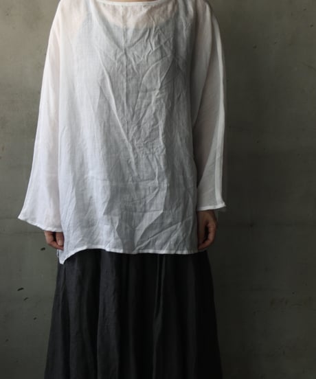 cavane キャヴァネ / Tunic long-sleeve Linen100シャツ / ca-26102