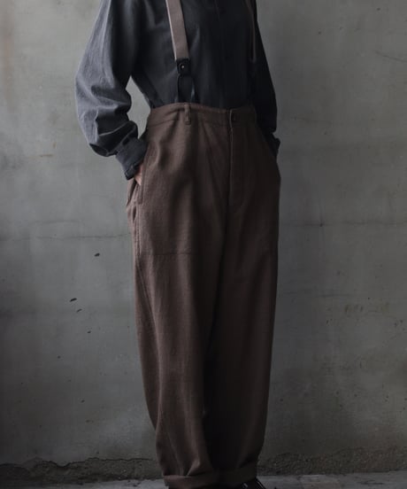 cavane キャヴァネ / Over pants with suspendersパンツ / ca-24213A