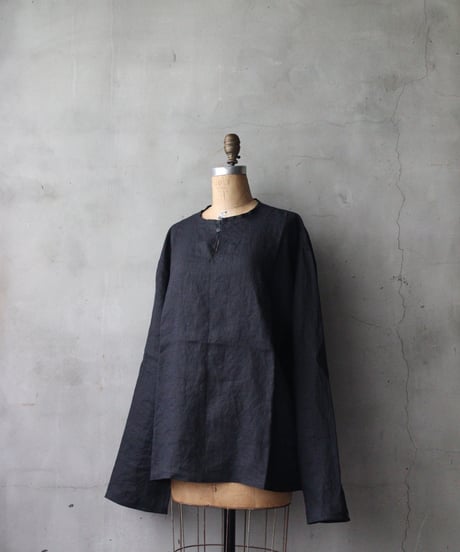 klauseクロイゼ / Belarus Linen C.S.Slit Neck Shirt / kla-26040