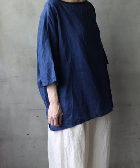 cavane キャヴァネ / Tunic half-sleeve Linen100シャツ / ca-26084