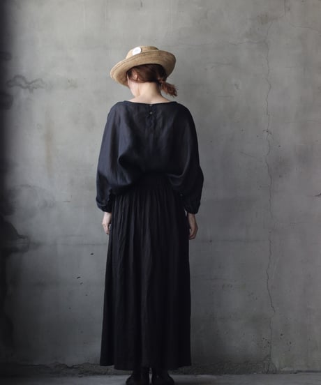 cavane キャヴァネ / Tunic long-sleeve Linen100シャツ / ca-26103