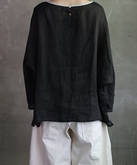 cavane キャヴァネ / Tunic long-sleeve Linen100シャツ / ca-26131