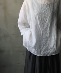 cavane キャヴァネ / Tunic long-sleeve Linen100シャツ / ca-26102