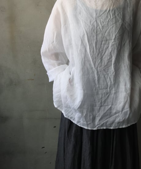 cavane キャヴァネ / Tunic long-sleeve Linen100シャツ / ca-26102