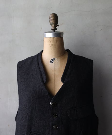 KLASICA クラシカ / Square shaped loose Vest "JEUNET " ベスト / kl-26026