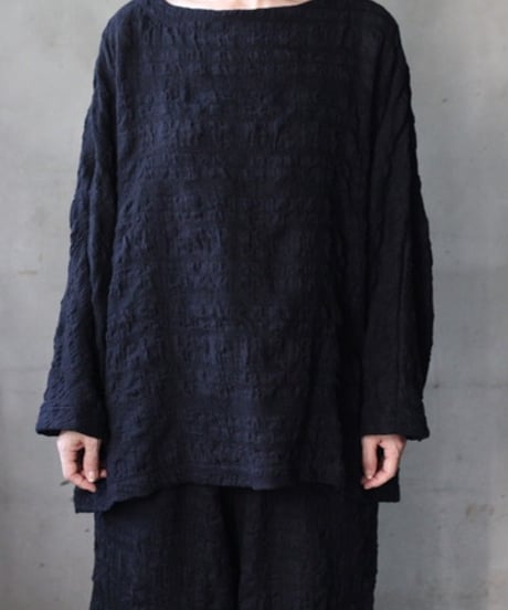 cavane キャヴァネ / Tunic long-sleeve wool&cotton100シャツ / ca-26145