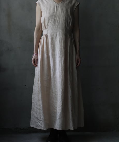 cavane キャヴァネ / Sleeveless Dress linen100ワンピース / ca-26090