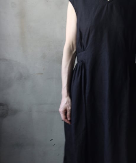cavane キャヴァネ / Sleeveless Dress linen100ワンピース / ca-26089
